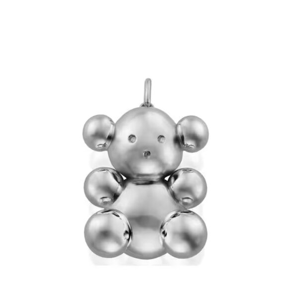AUTHENTIC Tous Silver 1.5cm Bubble Bear Pendant - Sterling Silver - Picture 1 of 4